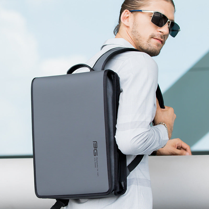BANGE New Men's Backpack Business Computer Backpack College Student Waterproof Casual Schoolbag Backpack