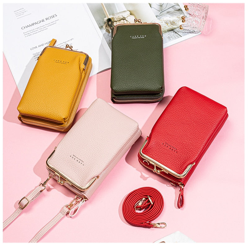 High Quality Phone Bag PU Leather Large Capacity Travel Portable Shoulder Bag Brand Ladies Crossbody Bag Fashion Messenger Bag