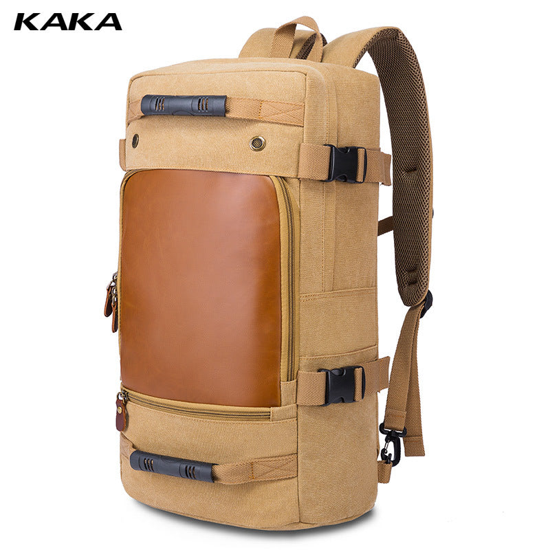 New literary retro casual Korean version large capacity rucksack men's backpack multi-functional travel backpack