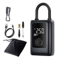 150PSI Rechargeable Electric Tire Pump with Light & LCD: for cars, bikes