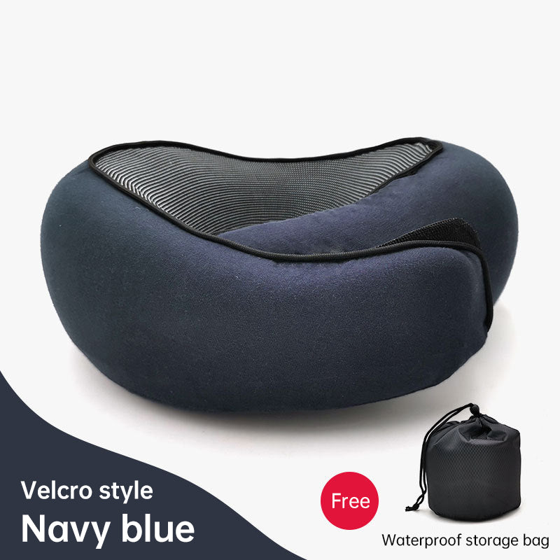 Memory Foam Neck Travel Pillow: Soft, 360° Head Support, for Home, Plane & Car