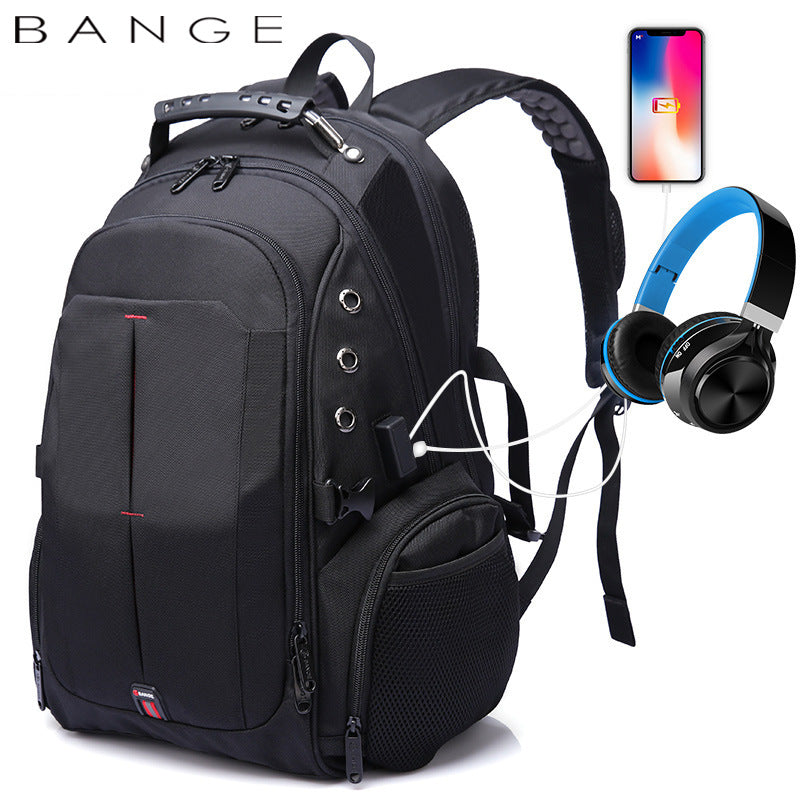 New Middle Student Schoolbag Waterproof Travel Business Men's Backpack Large-Capacity Rechargeable Backpack
