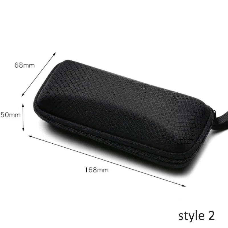 Protable Sunglasses Protector Travel Pack Pouch Glasses Case 1Pcs Black Zipper Box Hard Eyewear Accessories