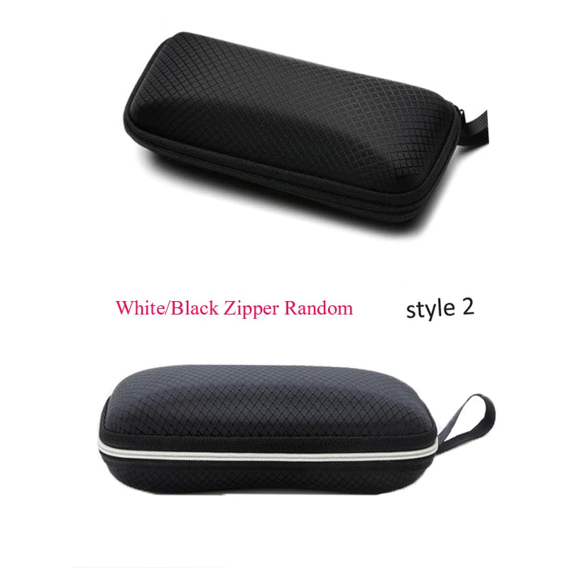 Protable Sunglasses Protector Travel Pack Pouch Glasses Case 1Pcs Black Zipper Box Hard Eyewear Accessories